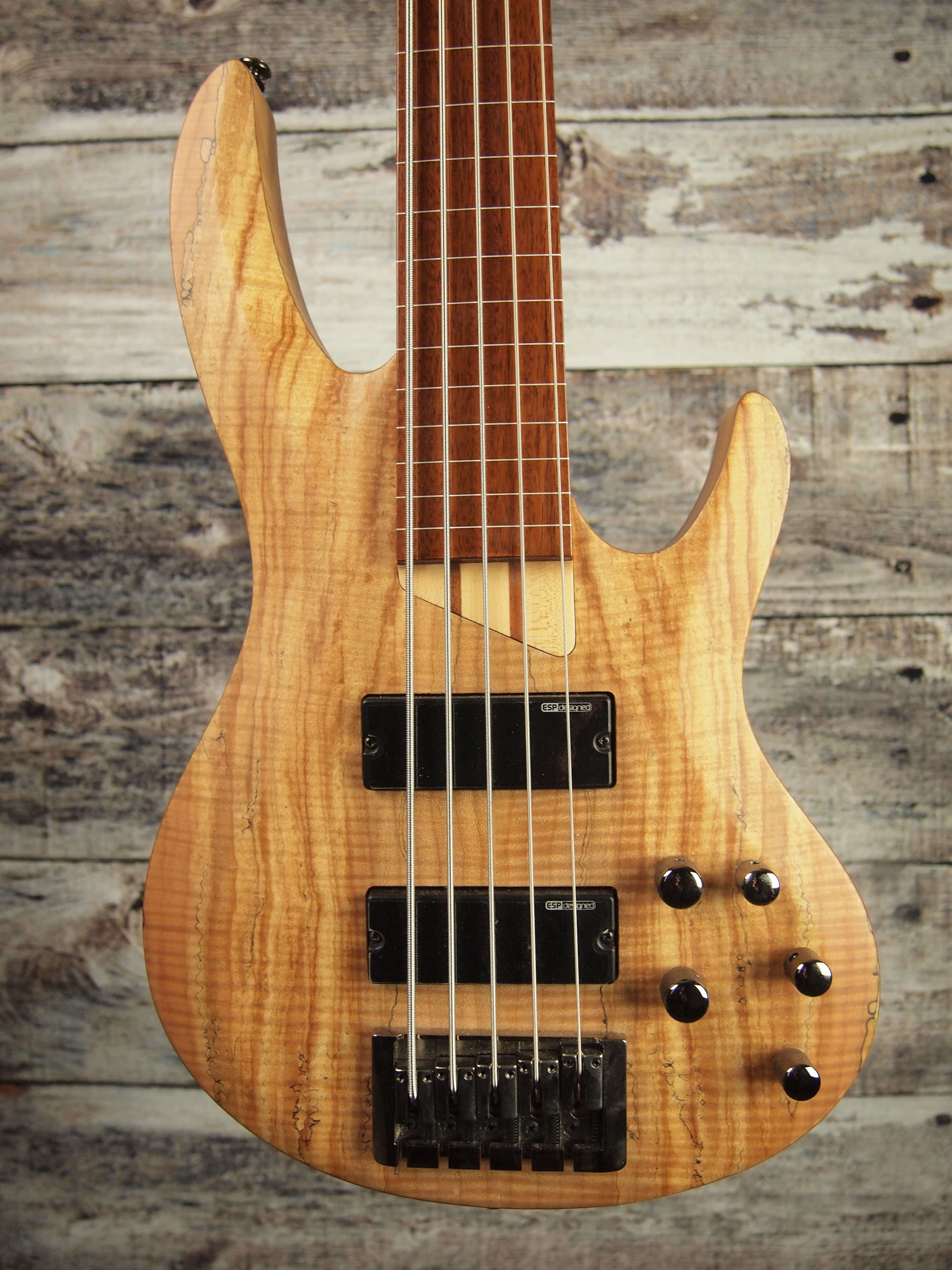 LTD 5 string bass – super glue fret board